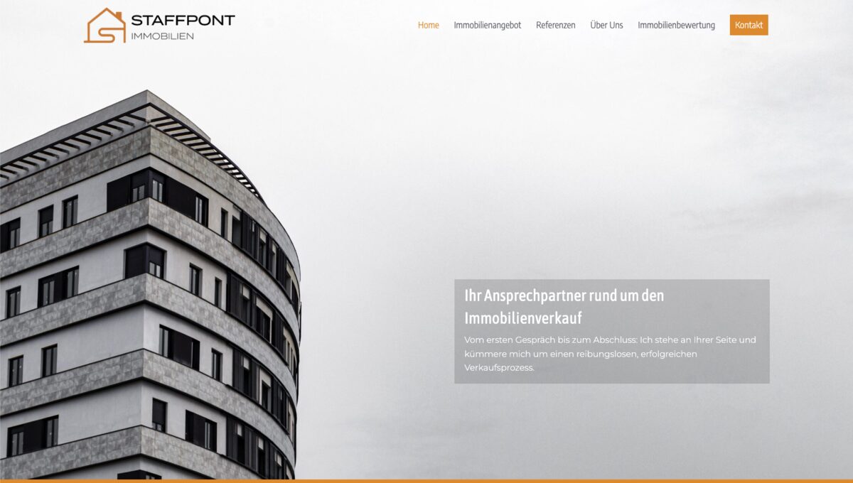 Website Staffpont Immobilien