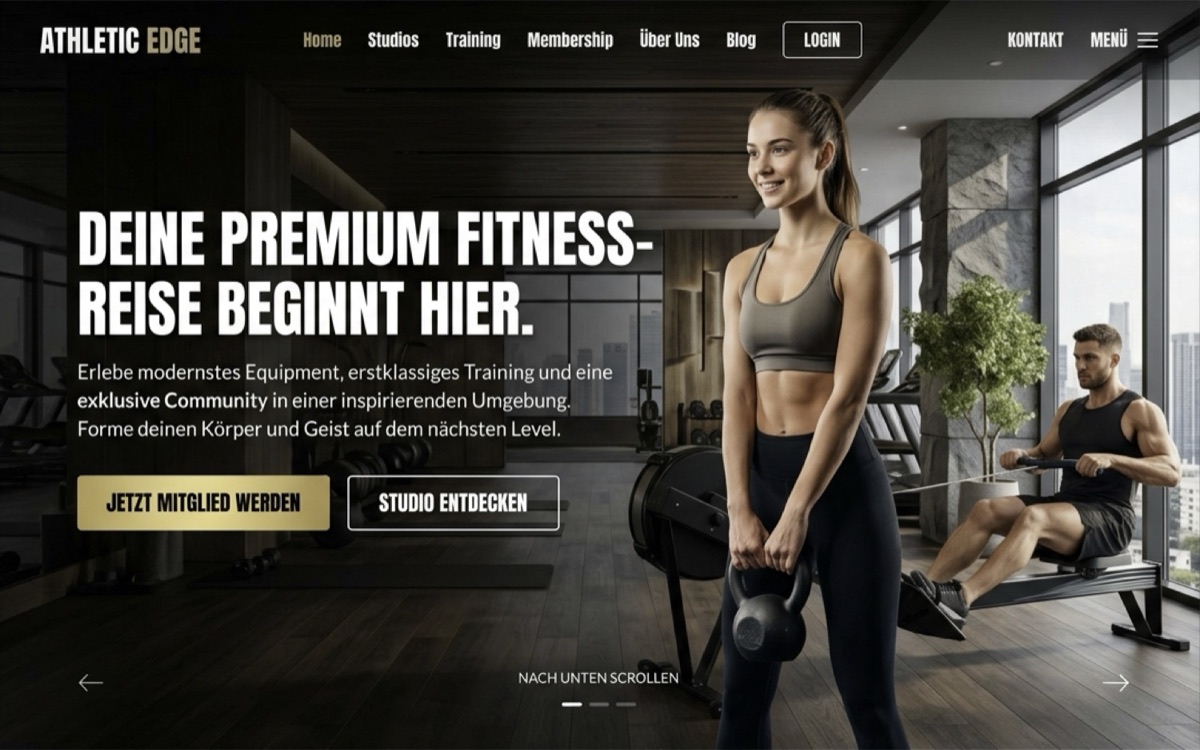 Beispiel-Website Fitness